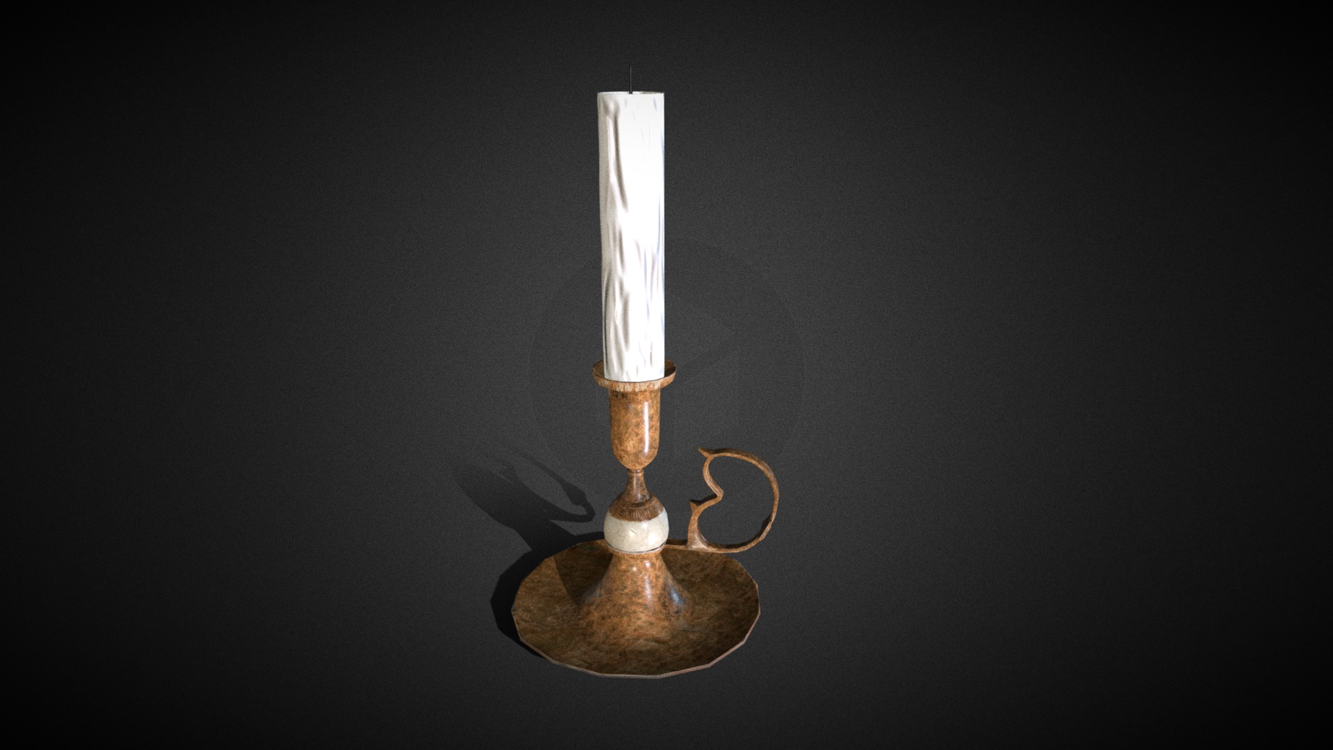 3D model Candle - This is a 3D model of the Candle. The 3D model is about a light bulb with a flame.