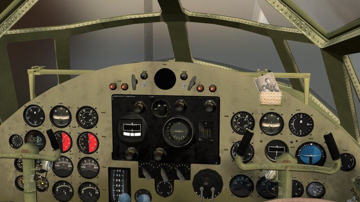Mitsubishi G4M1 Cockpit (Work in progress) 3D Model
