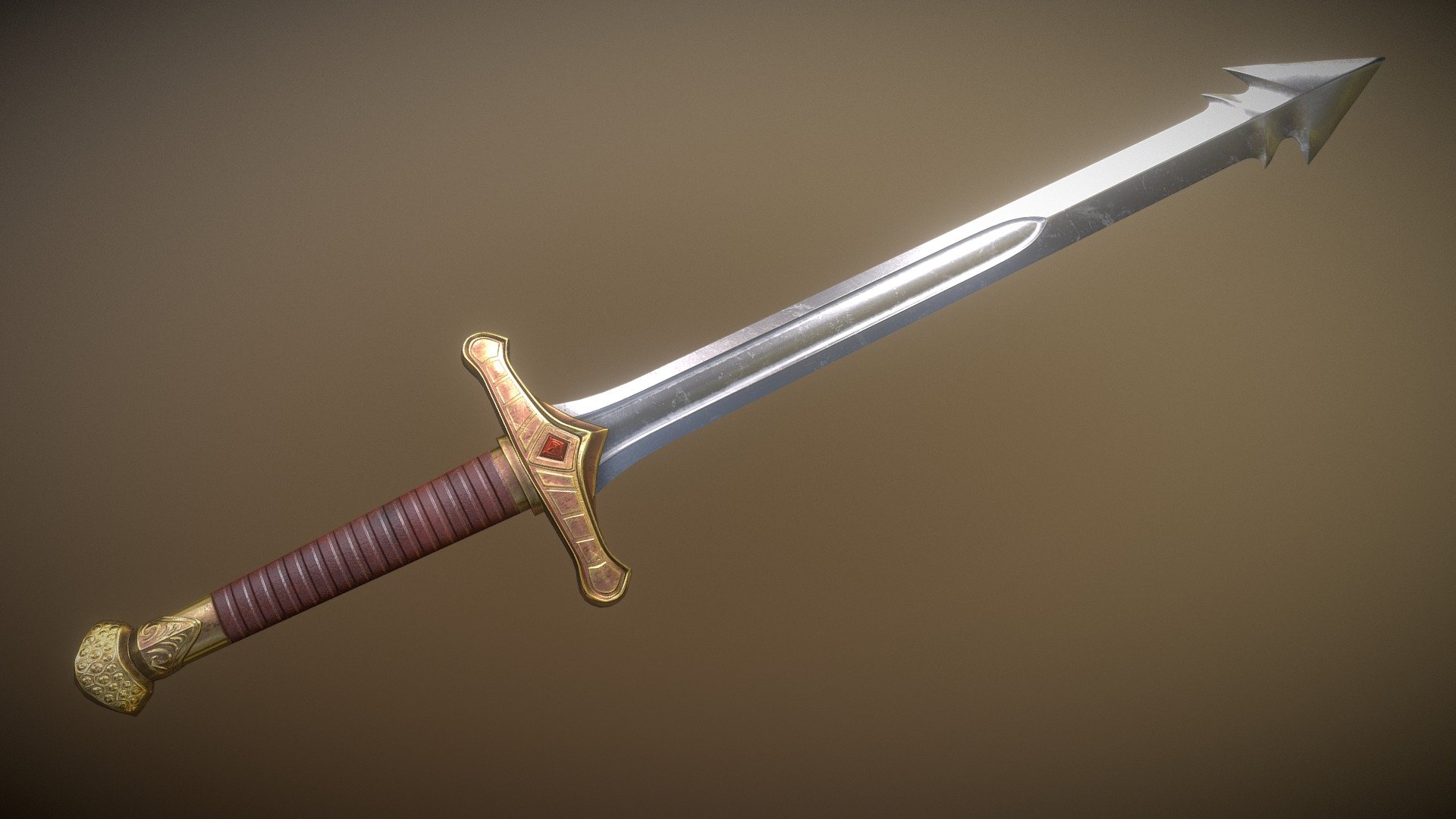 Arcane Sword - Gold - One Handed Sword - Buy Royalty Free 3D model by ...