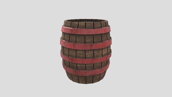 wodden barrel 3D Model