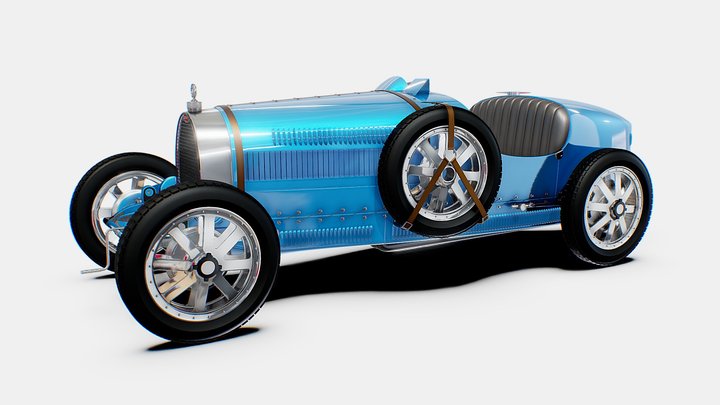 Bugatti Type 35 1924 3D Model