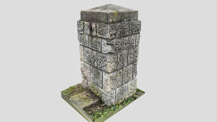 Stone Pillar 01 - RAW Scan / Iphone 14 Pro 3D Model