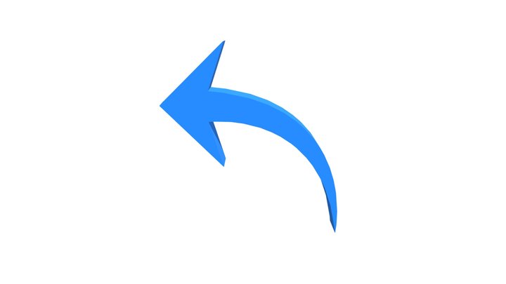 Arrow Sign Direction, Navigation Pointer Symbol 3D Model