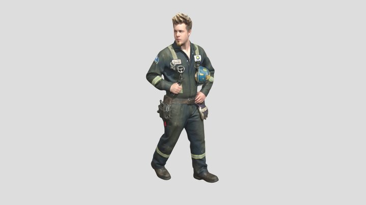 Oilfield Worker Portrait – Modèle 3D gratuit STL