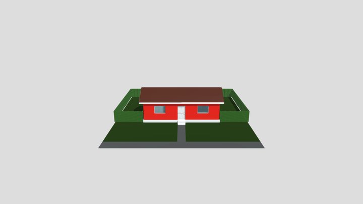 House To UV Map And Apply Procedural Textures 3D Model