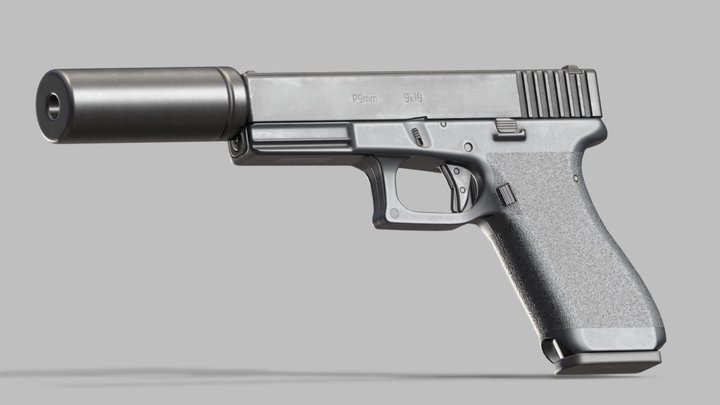 Pistol 9mm 3D Model