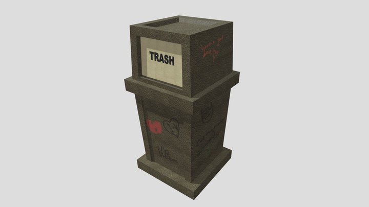 Finished Trashcan 3D Model