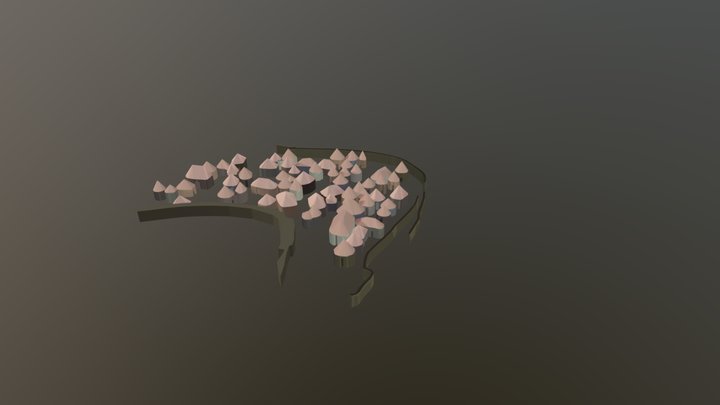 3D Castro Coaña (Asturias, Spain) #colours 3D Model