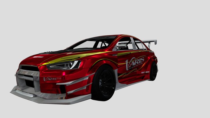 Mitsubishi Lancer EVO X Varis 3D Model
