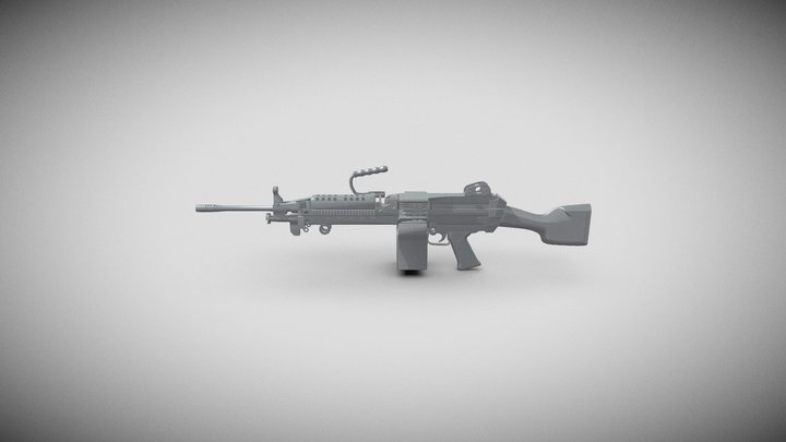 m249 high poly 3D Model