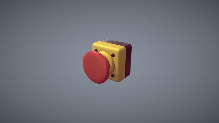 Factory Button Model [simple] 3D Model