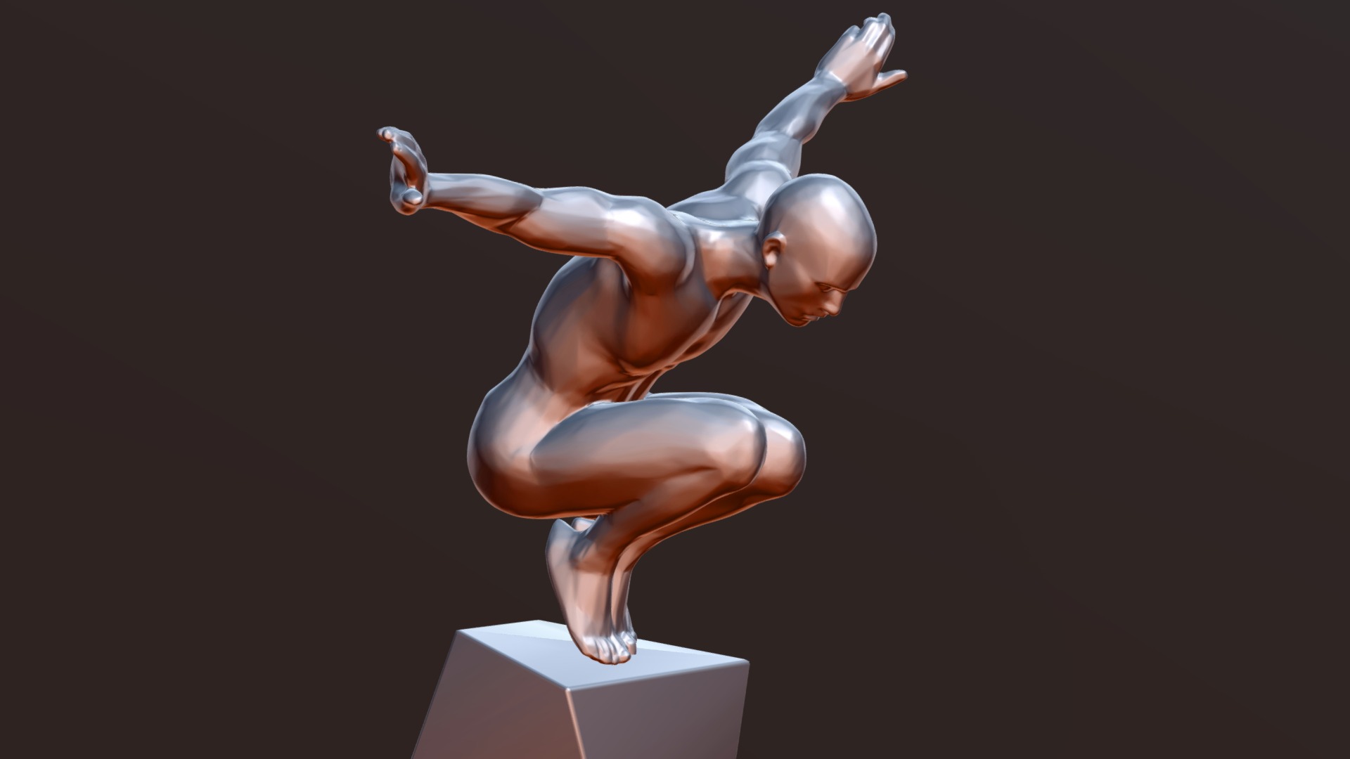 3D model Jump - This is a 3D model of the Jump. The 3D model is about a statue of a person.