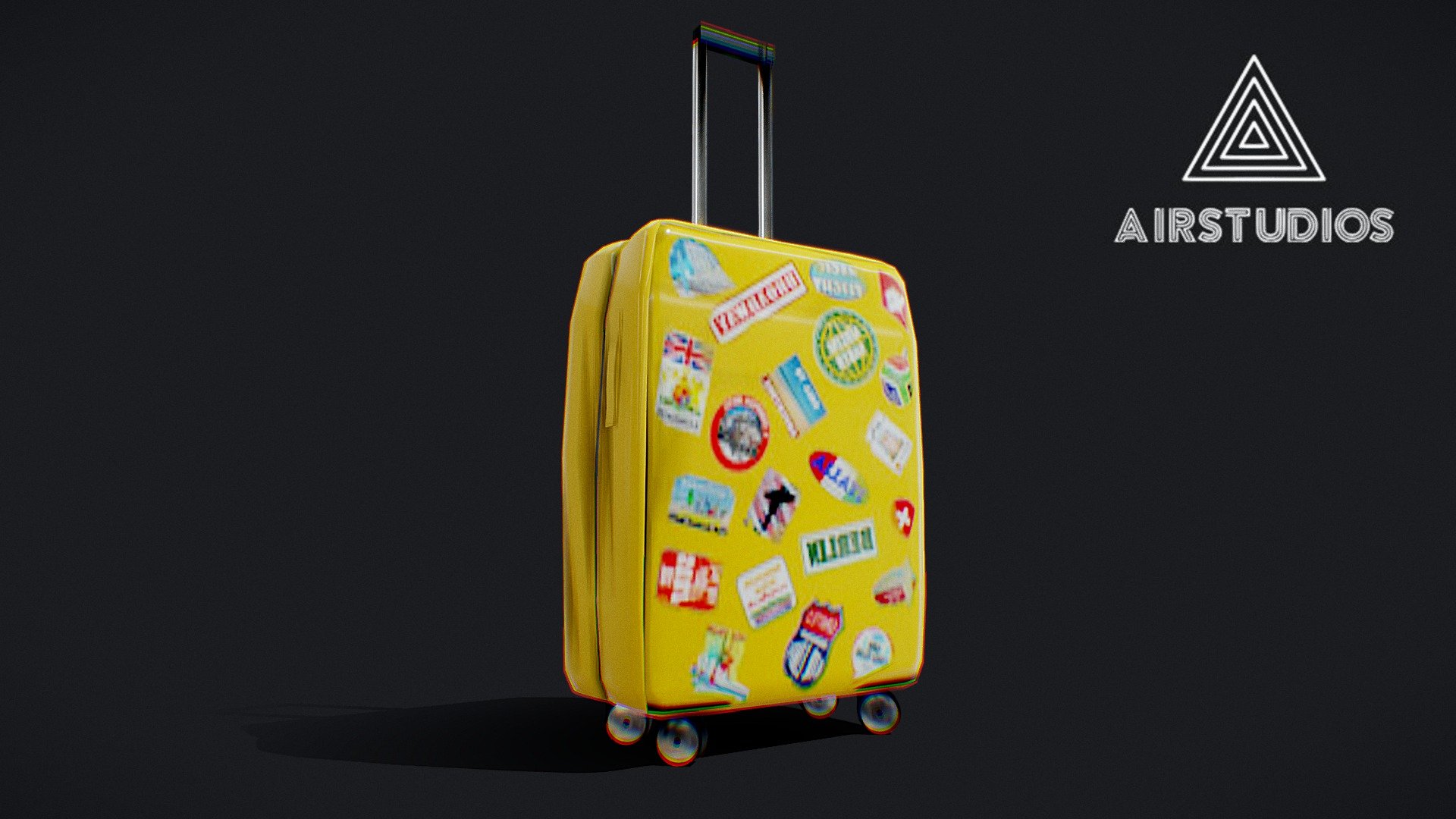 Low Poly Luggage Bag Buy Royalty Free 3D model by AirStudios (airstudios3d) [8aa8a67