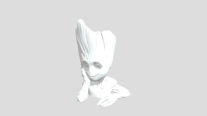 Baby Groot-pen Holder 3D Model