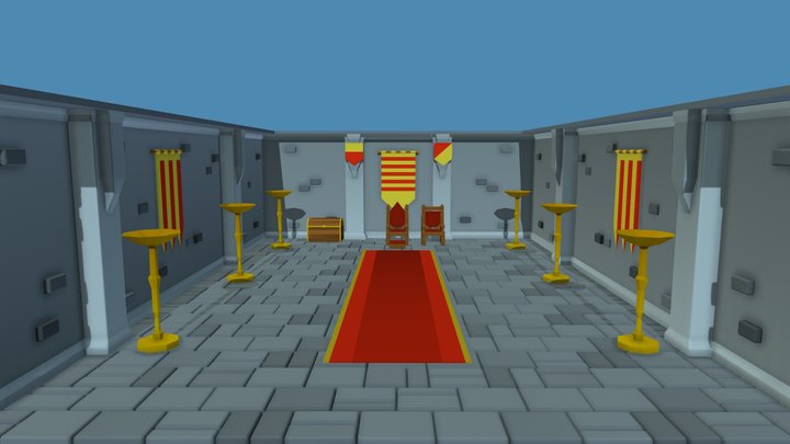 Stylized Royal Court 3D Model