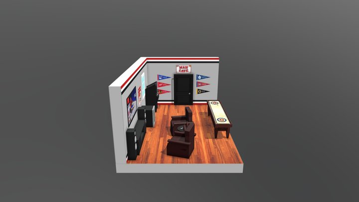 Brooks Man Cave 3D Model