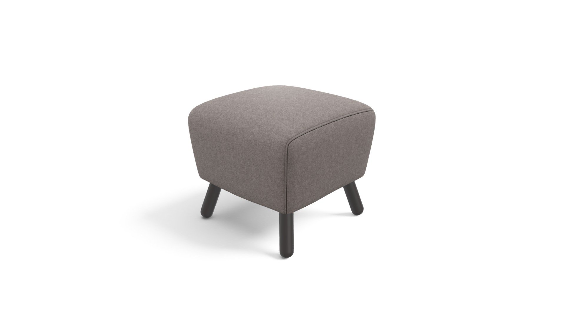 Rubens Footstool, Nickel Grey