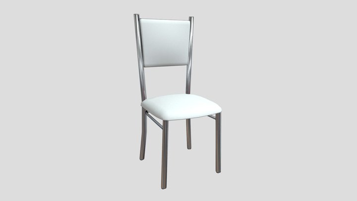 Metal Dining Chair 3D Model