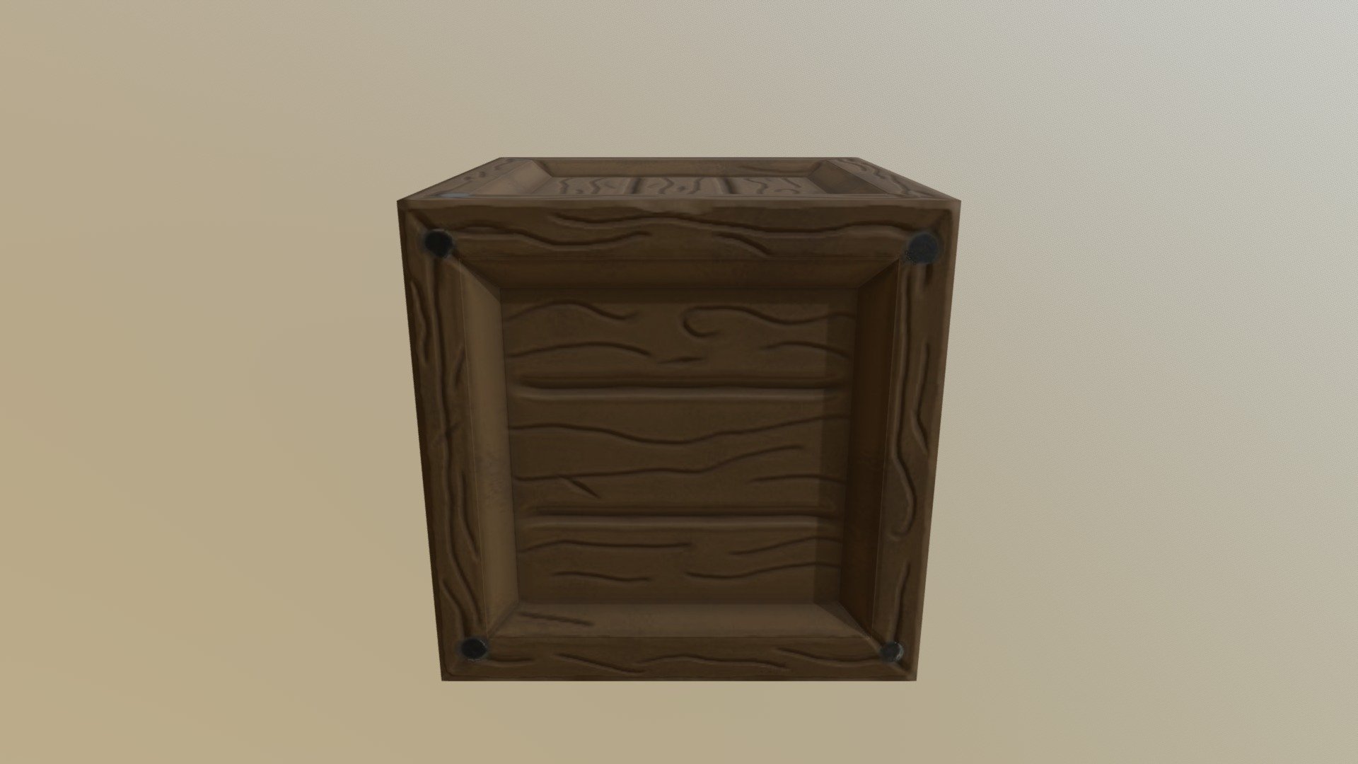 Stylized low-poly crate