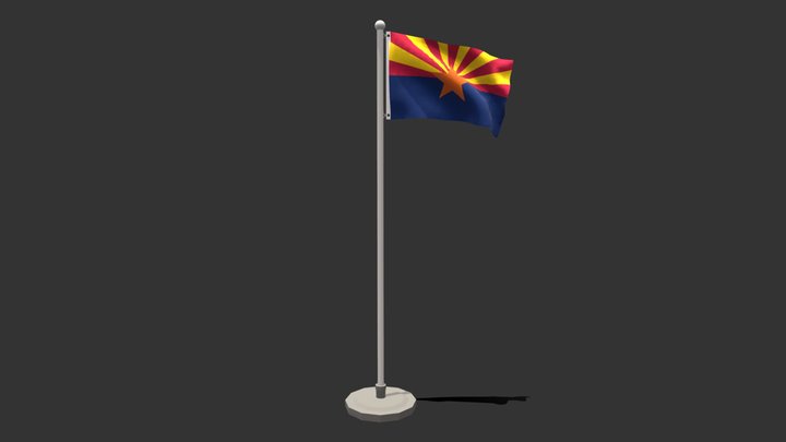 Seamless Animated Arizona Flag 3D Model