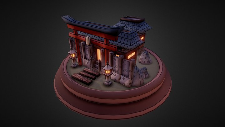 Modular Oriental Environment 3D Model