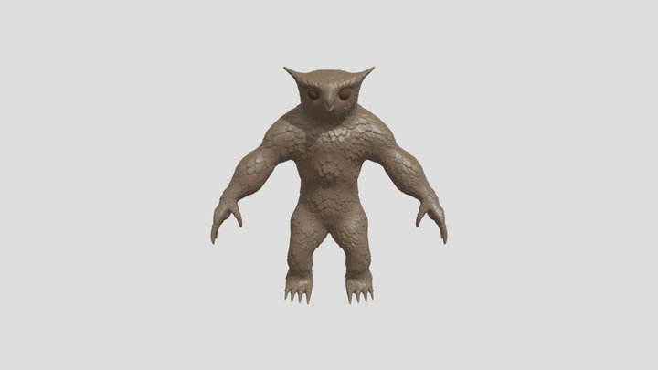 Humanoid Owlbear 3D Model