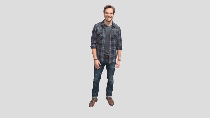 Casual Plaid Portrait – Modello 3D gratuito STL