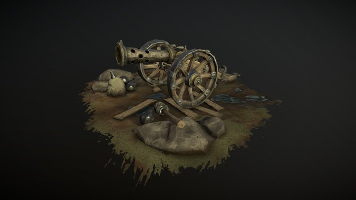 [STUDENT WORK] Stylized Napoleonian Canon 3D Model