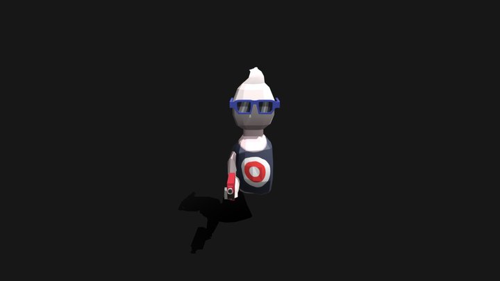 Ghost Wiggle Textured 3D Model
