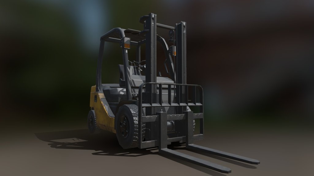 Forklift low poly