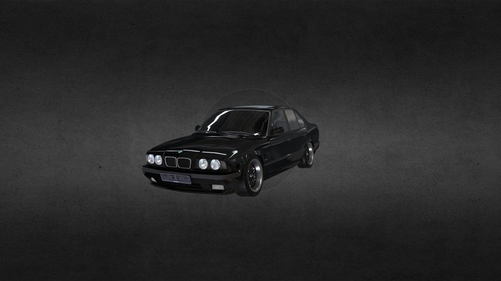 Bmw e34 stance 3D Model