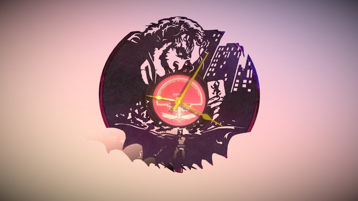 Clock Vinyl Batman 3D Model