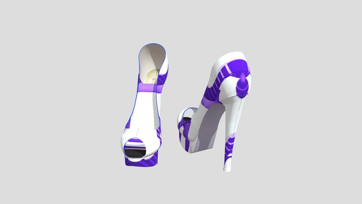 Test Zapato Azul 3D Model