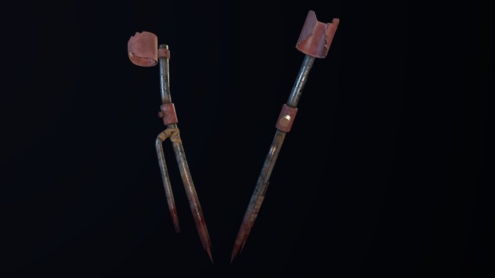 Spiral - Crutch Spear 3D Model