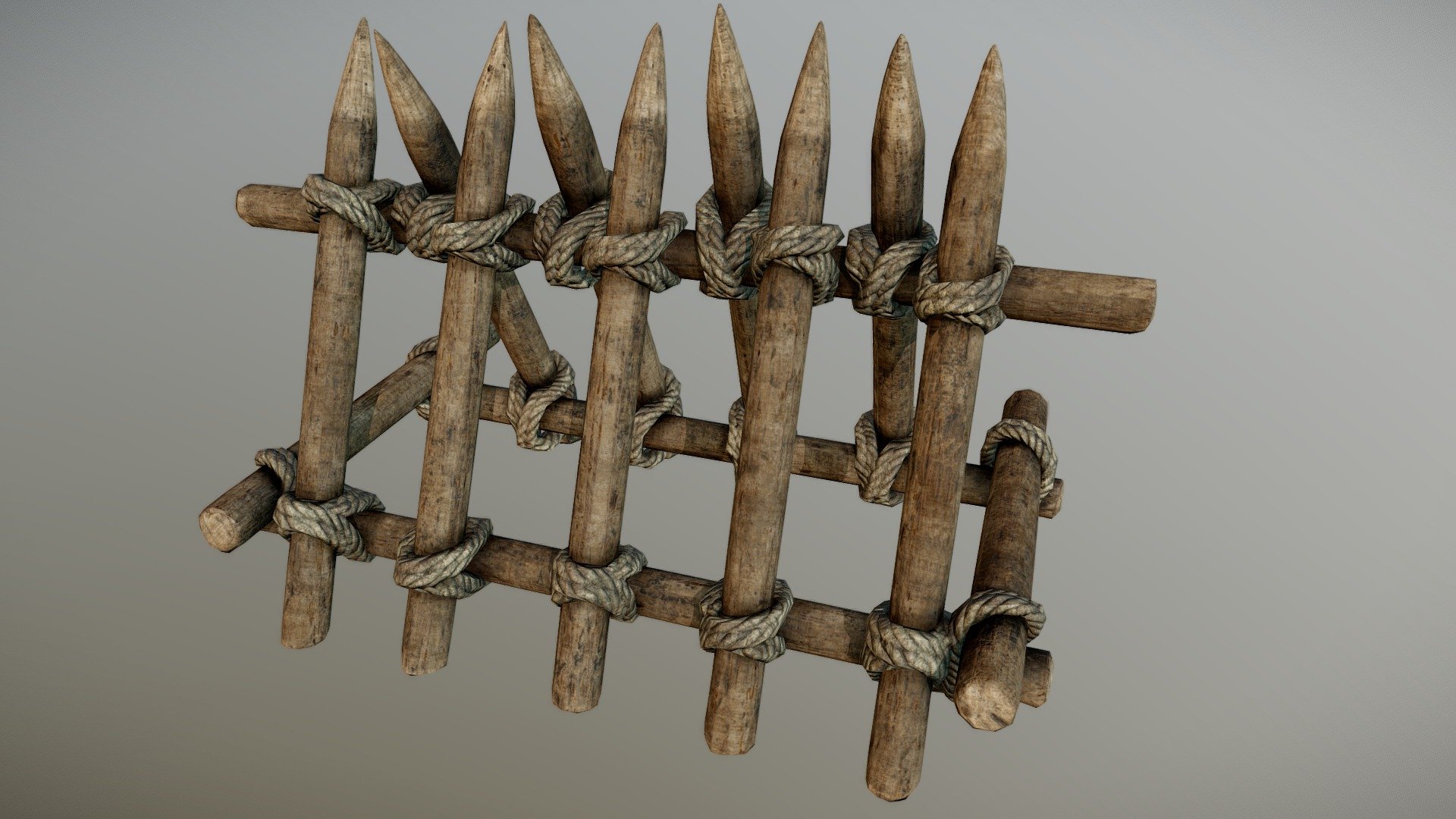 Wooden Barricade Defense PBR - Buy Royalty Free 3D model by GamePoly