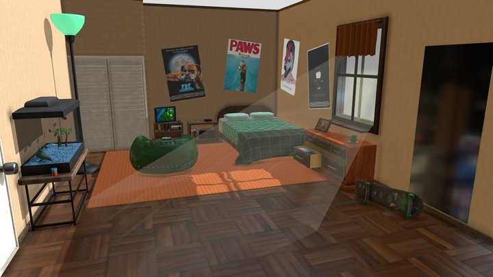 Diorama - 80's Bedroom 3D Model