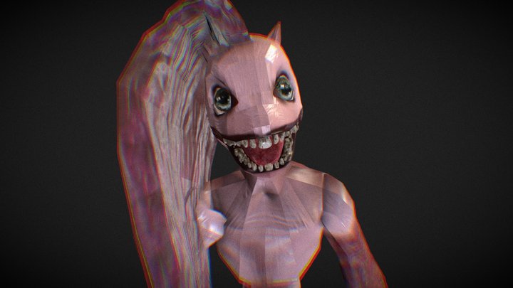 Pinkie Pie "Creepy monster" Lowpoly 3D Model