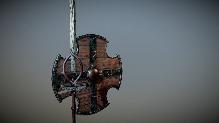 Shattered Sword and Shield 3D Model