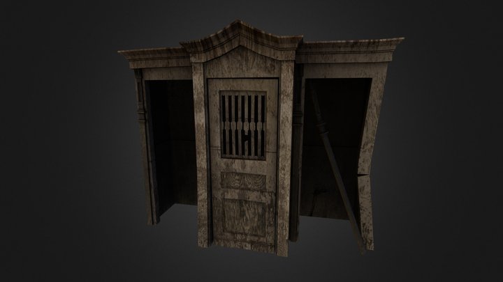 Confessional Booth 3D Model