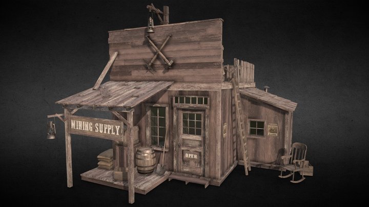 Old west mining supply 3D Model