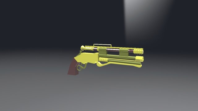 Steampunk Pistol 3D Model