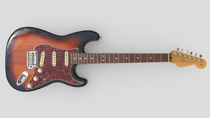 Fender Stratocaster Sunburst (custom) 3D Model