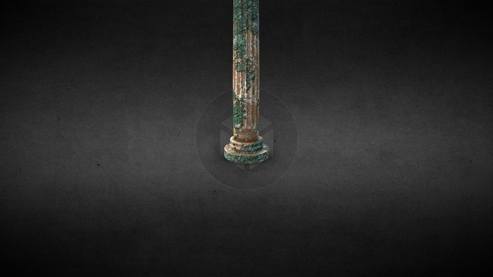 Pitted Greek Pillar 3D Model