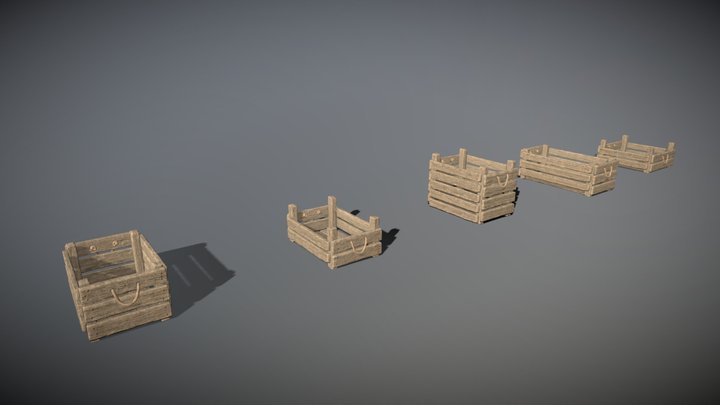 Medieval Boxes 3D Model