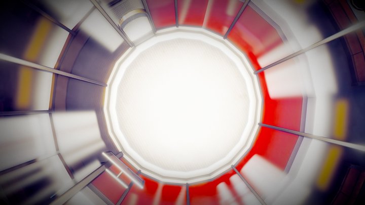 Flying Tube Baked Scene 3D Model