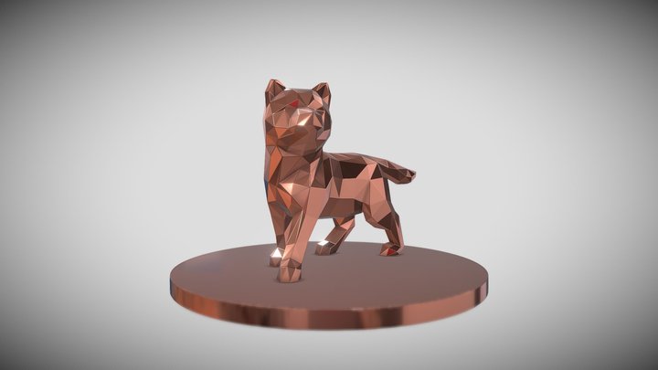 The Shiny Dog, a fracture simulation loop 3D Model