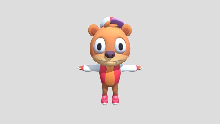 Stylized_ Cute_ Teddy 3D Model