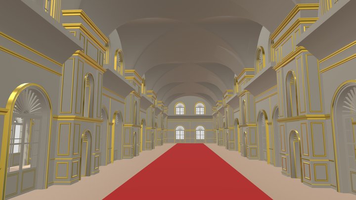 Corridor Castle 3D Model