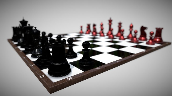 Chess board 3D Model