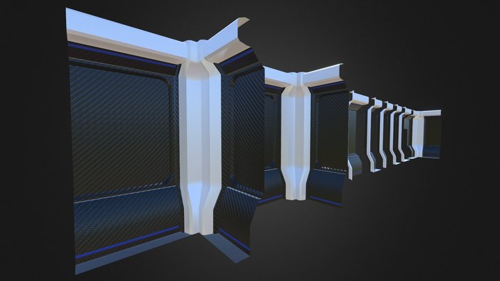 Science fiction walls 3D Model